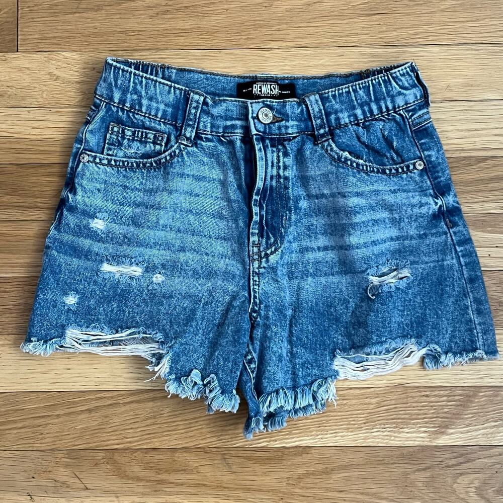 Rewash Distressed Denim Cutoff Shorts - Size 1 / 25
